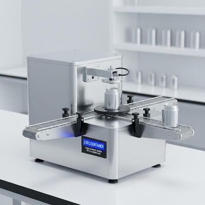 Macchina sigillatrice automatica da 31 kg in grado di sigillare lattine in plastica PET e lattine di alluminio in 2 secondi per contenitore