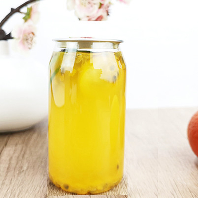 chiari barattoli cilindrici di plastica dei contenitori di stoccaggio 330ml con la copertura facile di tirata