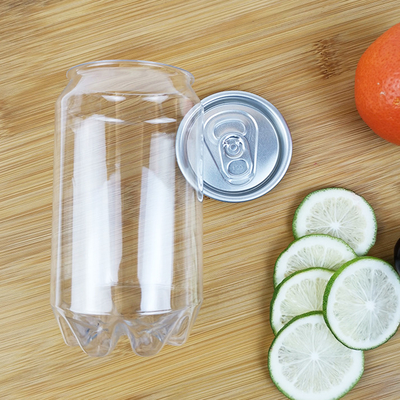 i barattoli di plastica cilindrici 350ml con le bevande dei coperchi innaffiano il succo