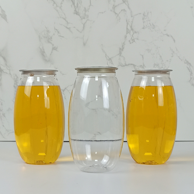 Barattoli di plastica del contenitore dell'ANIMALE DOMESTICO della bottiglia di Olive Shape 500ml con la copertura facile di tirata
