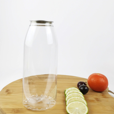 Contenitore di plastica trasparente da 1000 ml con coperchio facile da tirare, per conservare succhi e bevande