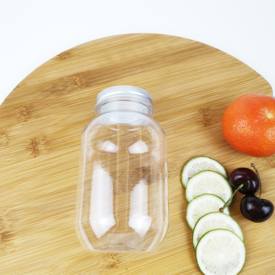 Latte di stoccaggio dell'alimento da 0,5 litri con i recipienti di plastica dei cappucci per il latte delle bevande