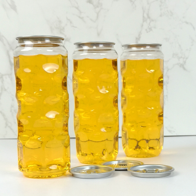 barattoli vuoti di plastica della radura 500ml con i succhi pressati a freddo della copertura facile di tirata