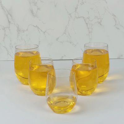 500 ml di tazze trasparenti usa e getta per bevande, tazze di plastica rossa per acqua, succhi, caffè o tè