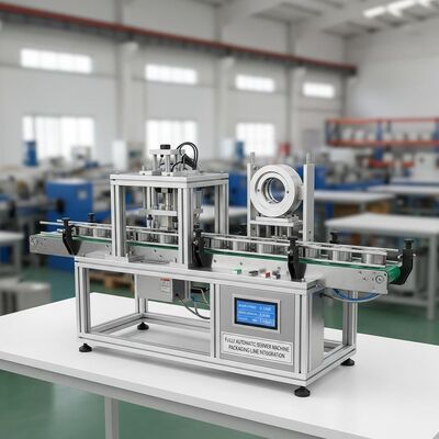 Diametro di sigillamento 45mm 130mm Automazione completa Automazione della macchina di sigillatura Potenza nominale 0,14KW Adatta per l'integrazione della linea di imballaggio